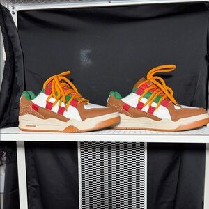 Burger King themed Women's Multicolor Sneakers w/ “Sesame Seed” Design